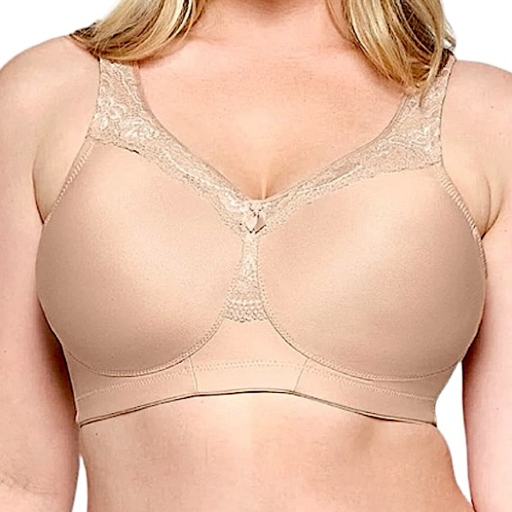 - Glamorise 34H MagicLift Tan Firm Support Seamless Bra! NEW!
